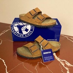 Birkenstock Arizona Narrow Mink Sandals Comfortable Cork Footbed